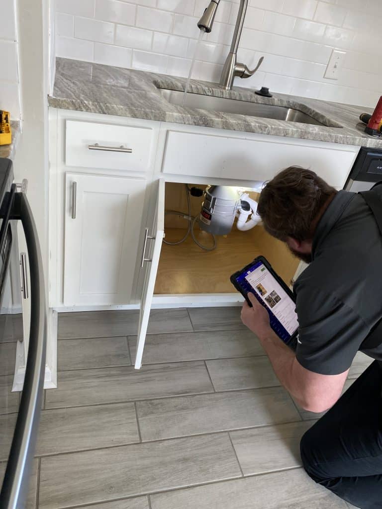 noah doing a kitchen inspection